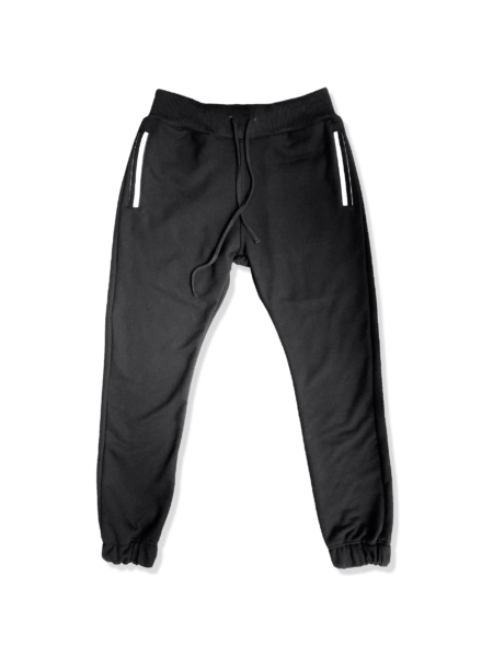 Black French Terry Joggers – Luxury Heavyweight Minimalist Pants