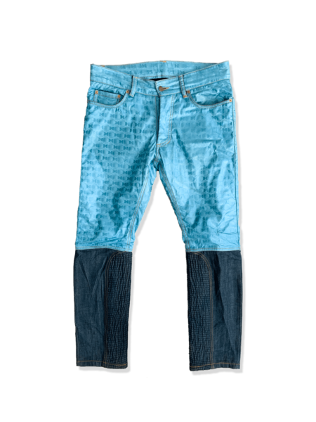 Getzner Denim Pants – Luxury African Bazin with Raw Denim
