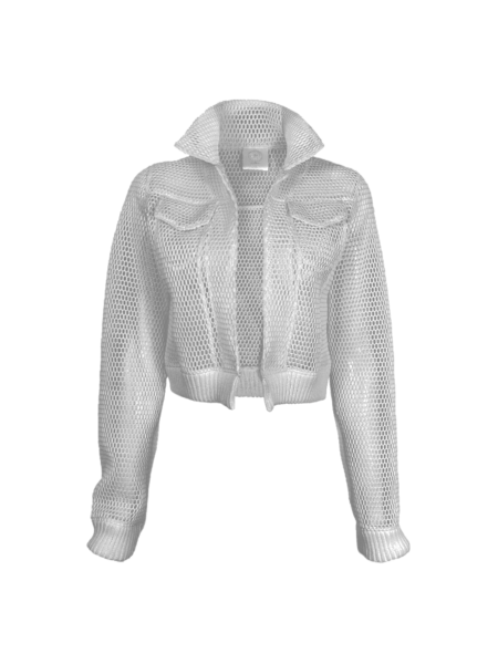 Mesh Trucker Jacket – Sheer 3D Mesh Women’s Outerwear