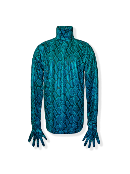 Madrid Snakeskin Turtleneck Gloves – Luxury Streetwear Statement