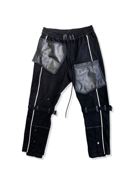 Jampout Black Joggers with Senegalese Cultural Pockets