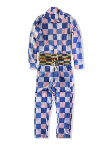 Prince Patchwork Jumpsuit full body flat lay