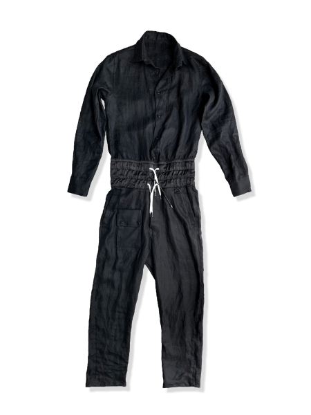 Prince Black Linen Jumpsuit – Luxury Minimalist Menswear by RCSLA
