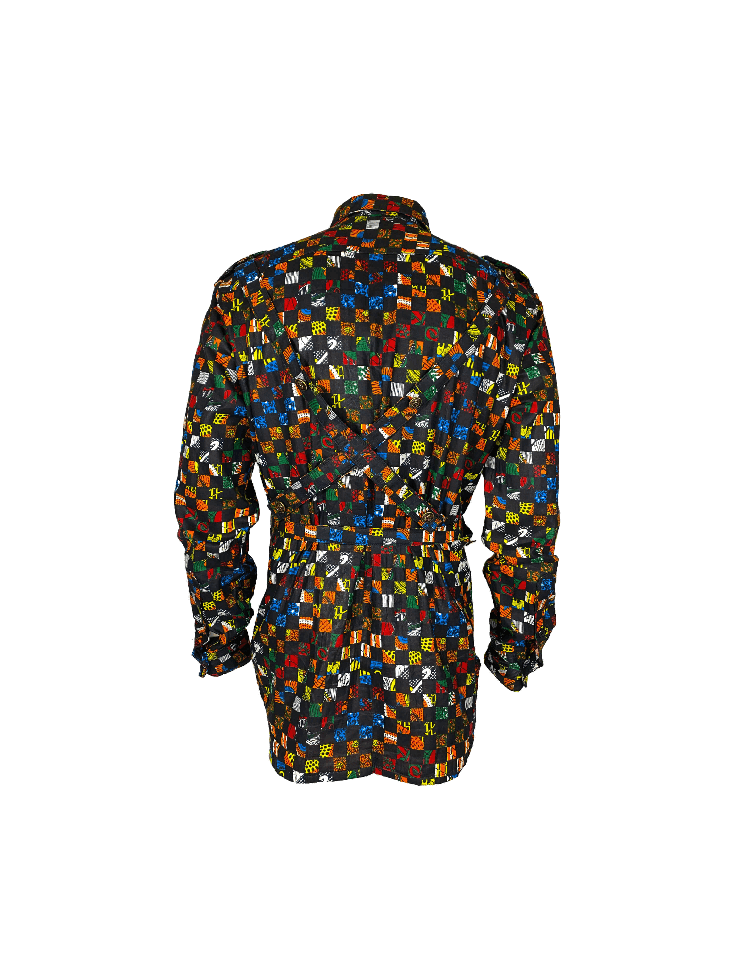 Touba Mosaic Shirt with Colorful Baye Fall-Inspired Print