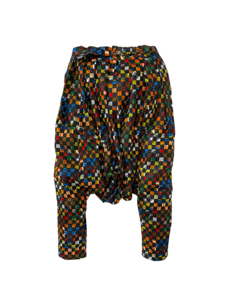 Touba Mosaic Pants with Drop Crotch Sarouel Design