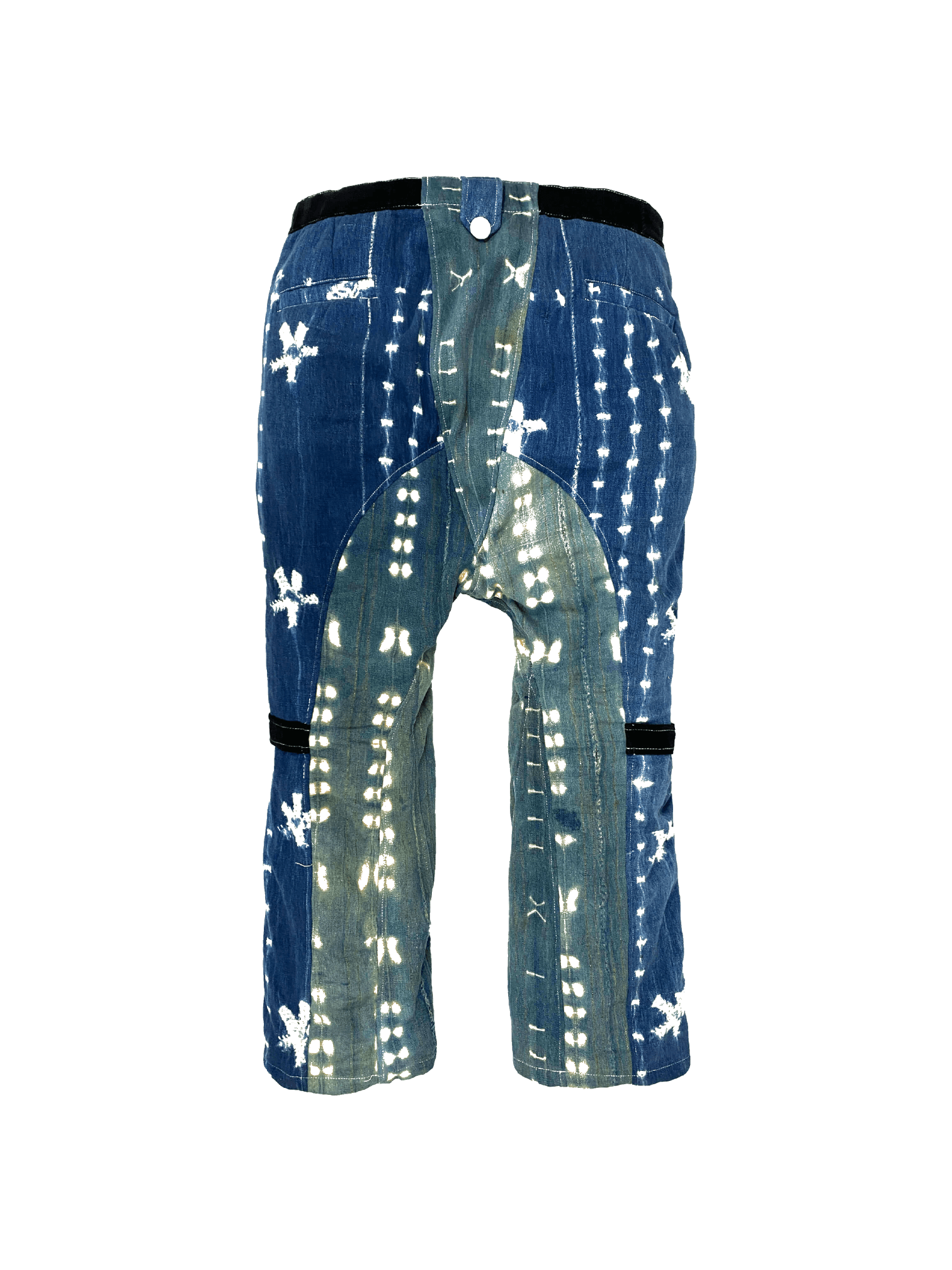 Back image: Timeless Boho Indigo Pants – Back View with Artisanal Indigo Patterns