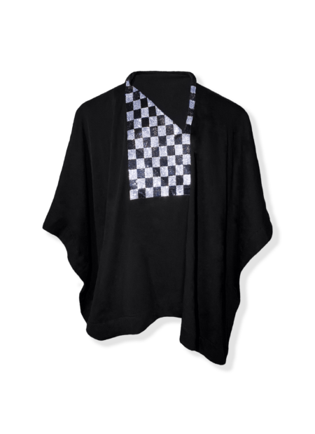 Abdul Poncho Hoodie – Luxury Cultural Fusion in French Terry