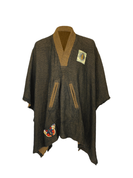 Palomino Poncho – 100% cotton cultural-inspired outerwear with Western and African details