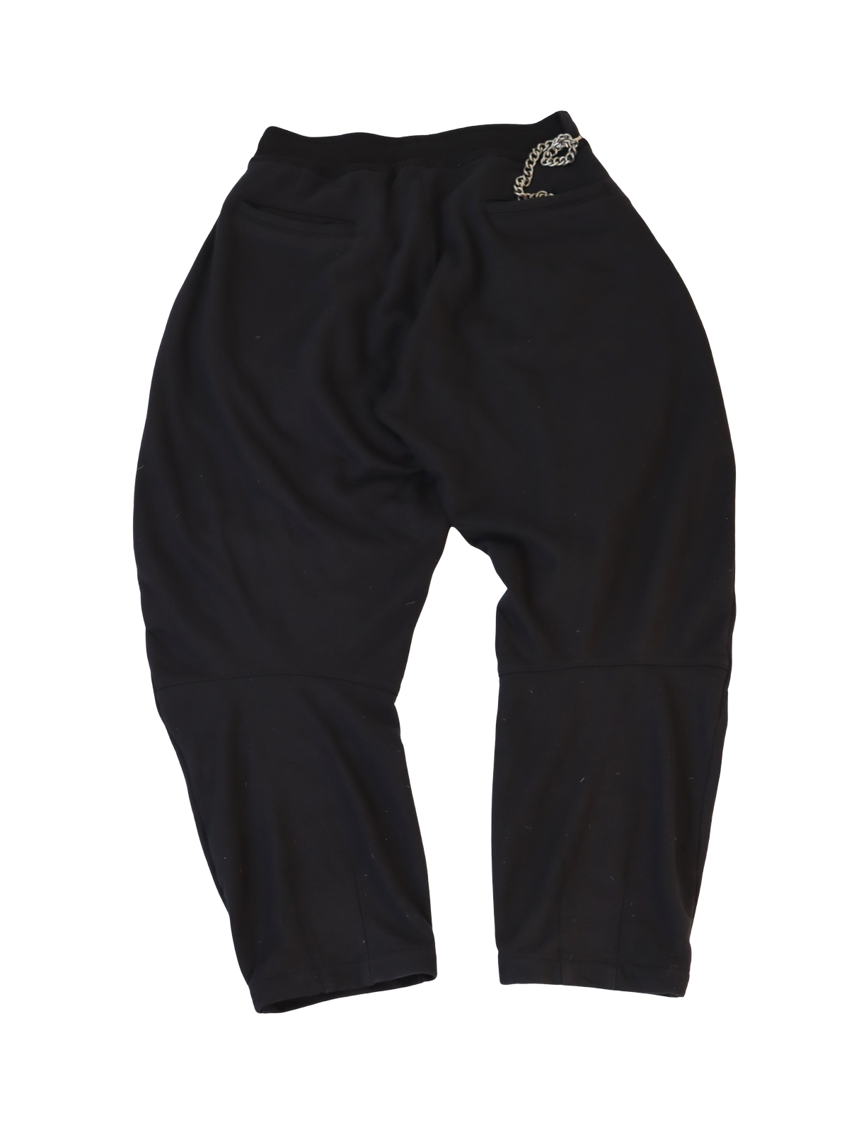 black oversized joggers back