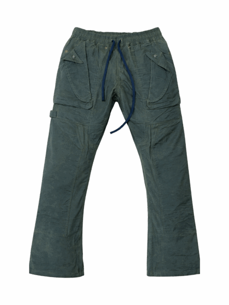 Waxed Canvas Cargo Pants with water-resistant utility design