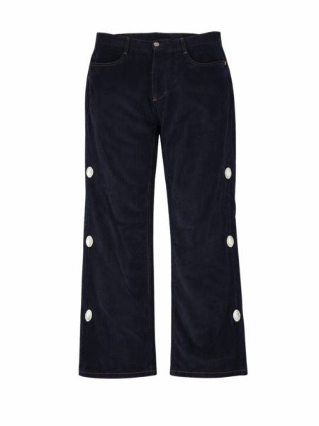 navy western wide leg corduroy pants by rcsla